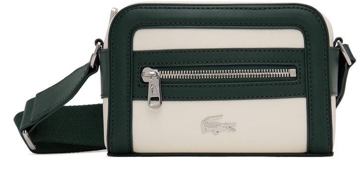 Photo: Lacoste White & Green Small Nilly Piqué Bag
