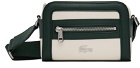 Lacoste White & Green Small Nilly Piqué Bag
