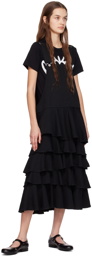 Comme des Garçons Black Black Ruffled Midi Dress