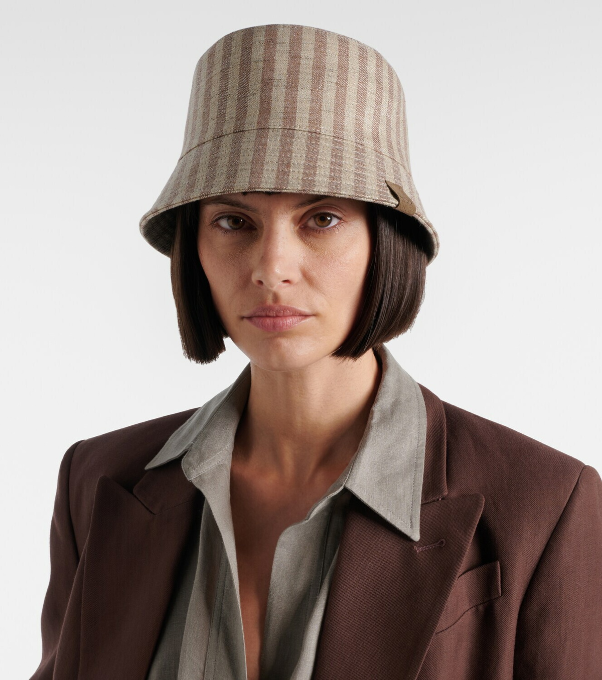 Brunello Cucinelli Striped canvas bucket hat