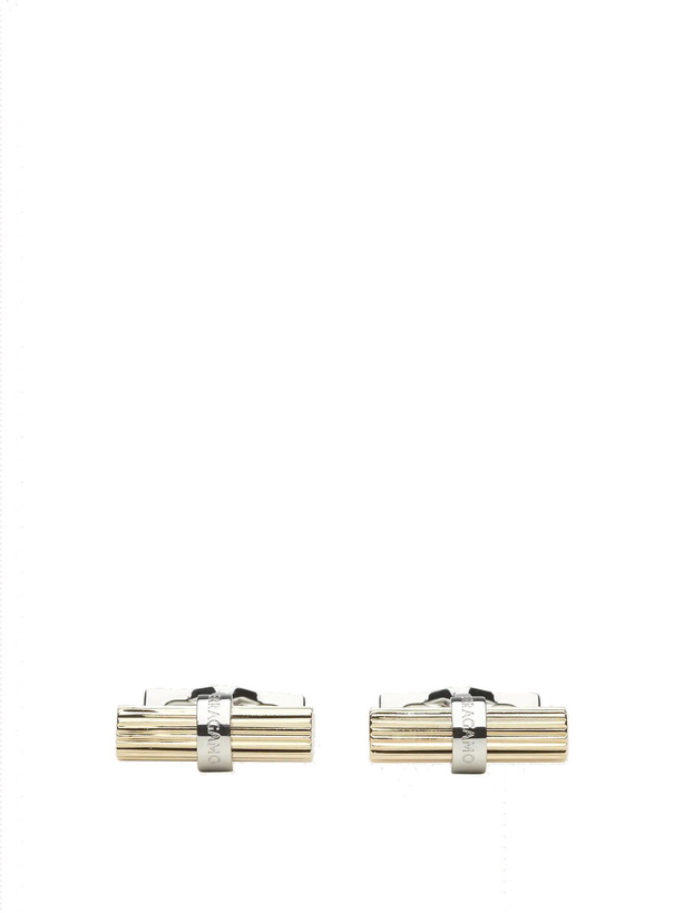 Photo: Ferragamo Mens Branded cufflinks in Gold