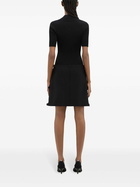 Courrèges Black Buckled Wool Mini Skirt