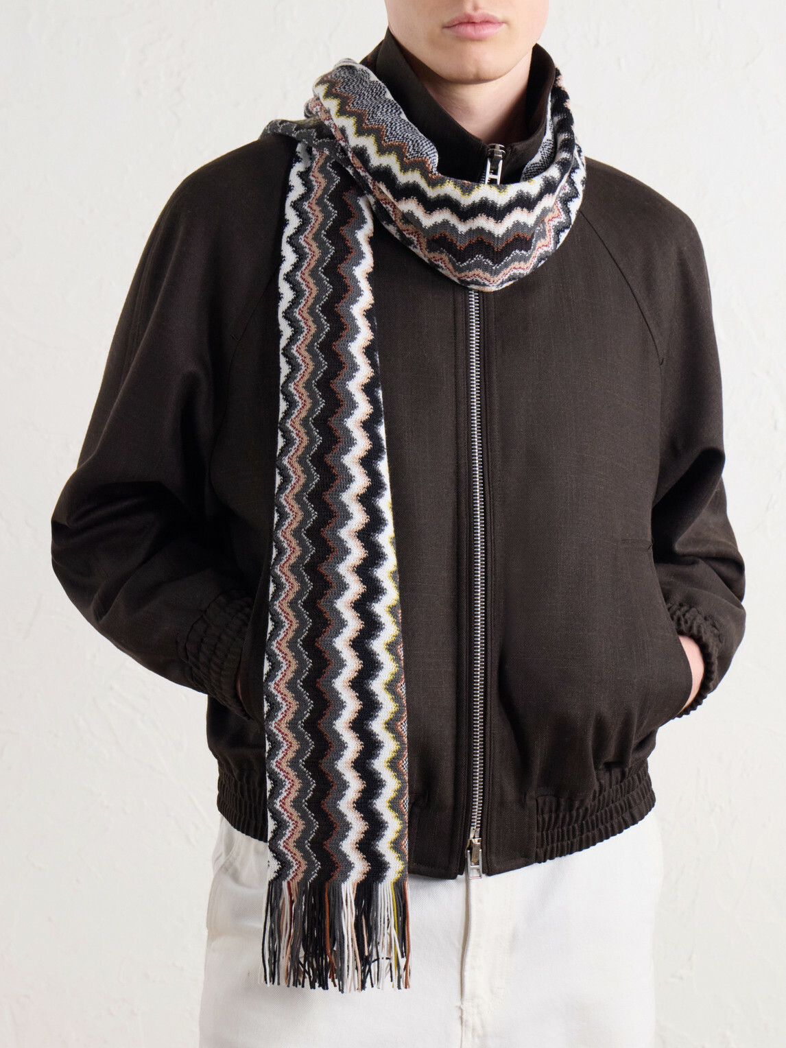 Missoni - Striped Crochet-Knit Wool-Blend Scarf - Multi