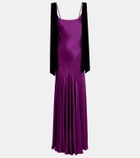 Nina Ricci Gathered satin maxi dress