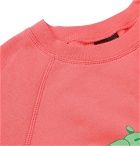 Très Bien - Souvenir Logo-Print Fleece-Back Cotton-Jersey Sweatshirt - Coral
