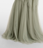 Costarellos Embellished tulle corset gown