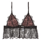 Fleur du Mal Black Rose Lace Cami Bralette