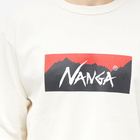 Nanga Men's Long Sleeve Eco Hybrid Box Logo T-Shirt in White