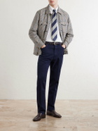 Dunhill - Tapered Cotton-Blend Twill Trousers - Blue