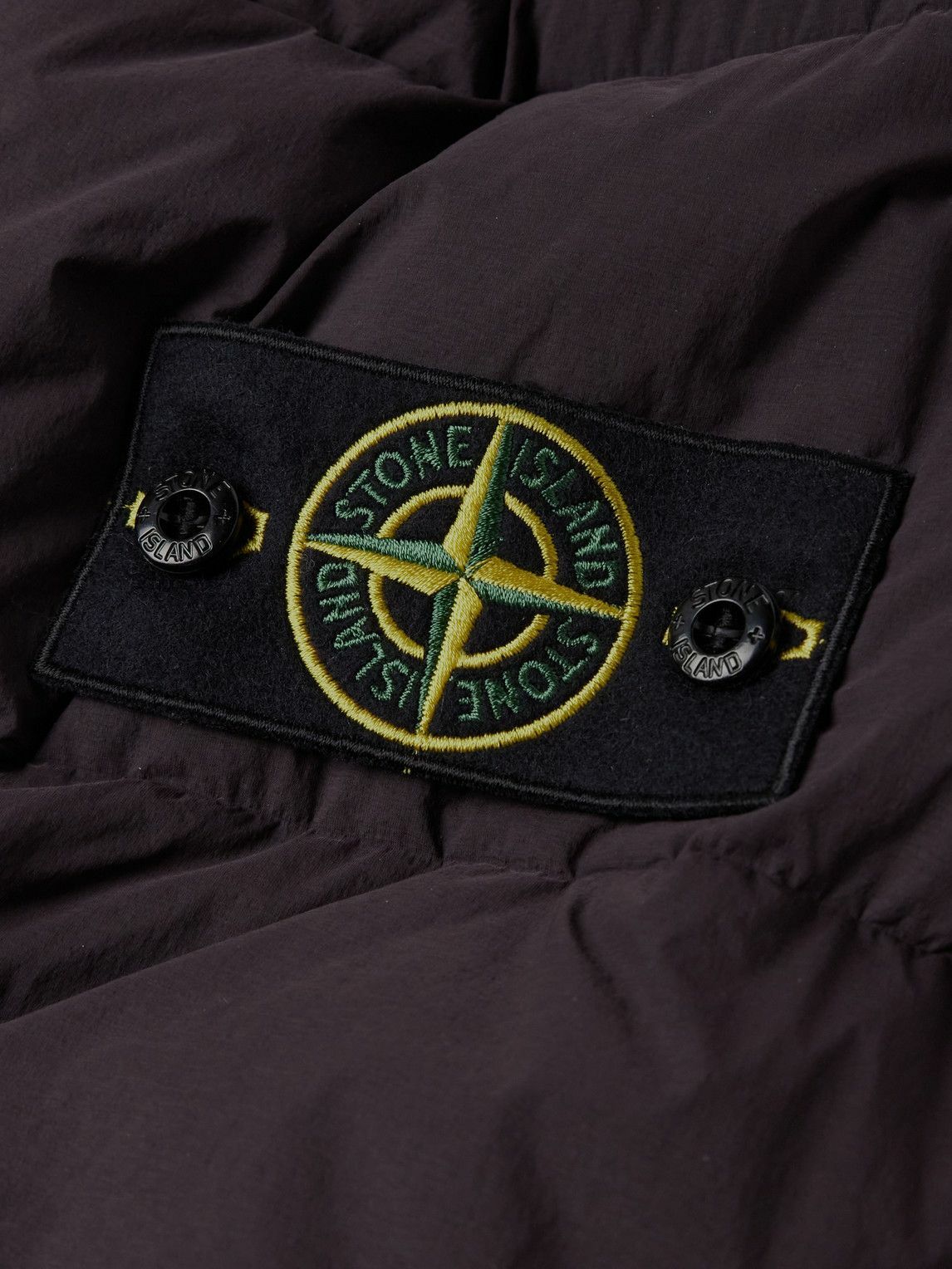 Stone Island - Logo-Appliquéd Quilted Padded Shell Down Jacket - Purple ...