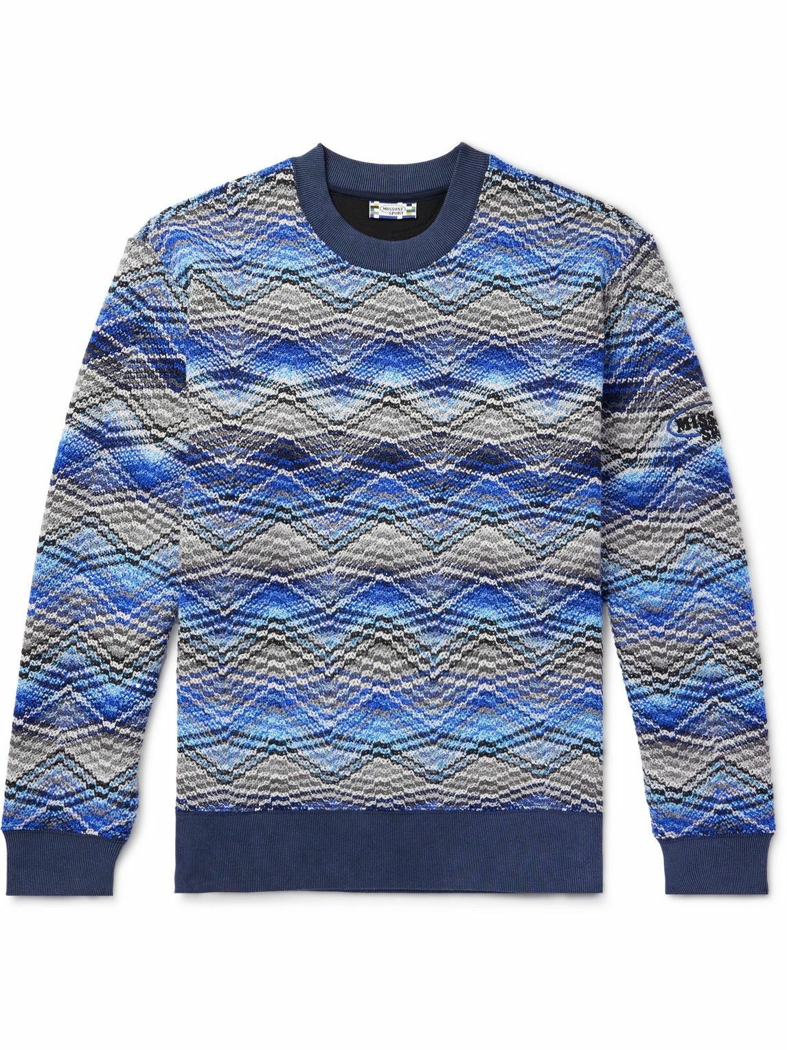 Photo: Missoni - Striped Knitted Sweatshirt - Blue