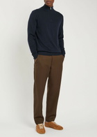 Les Deux Greyson Half-zip Merino Wool Jumper Navy