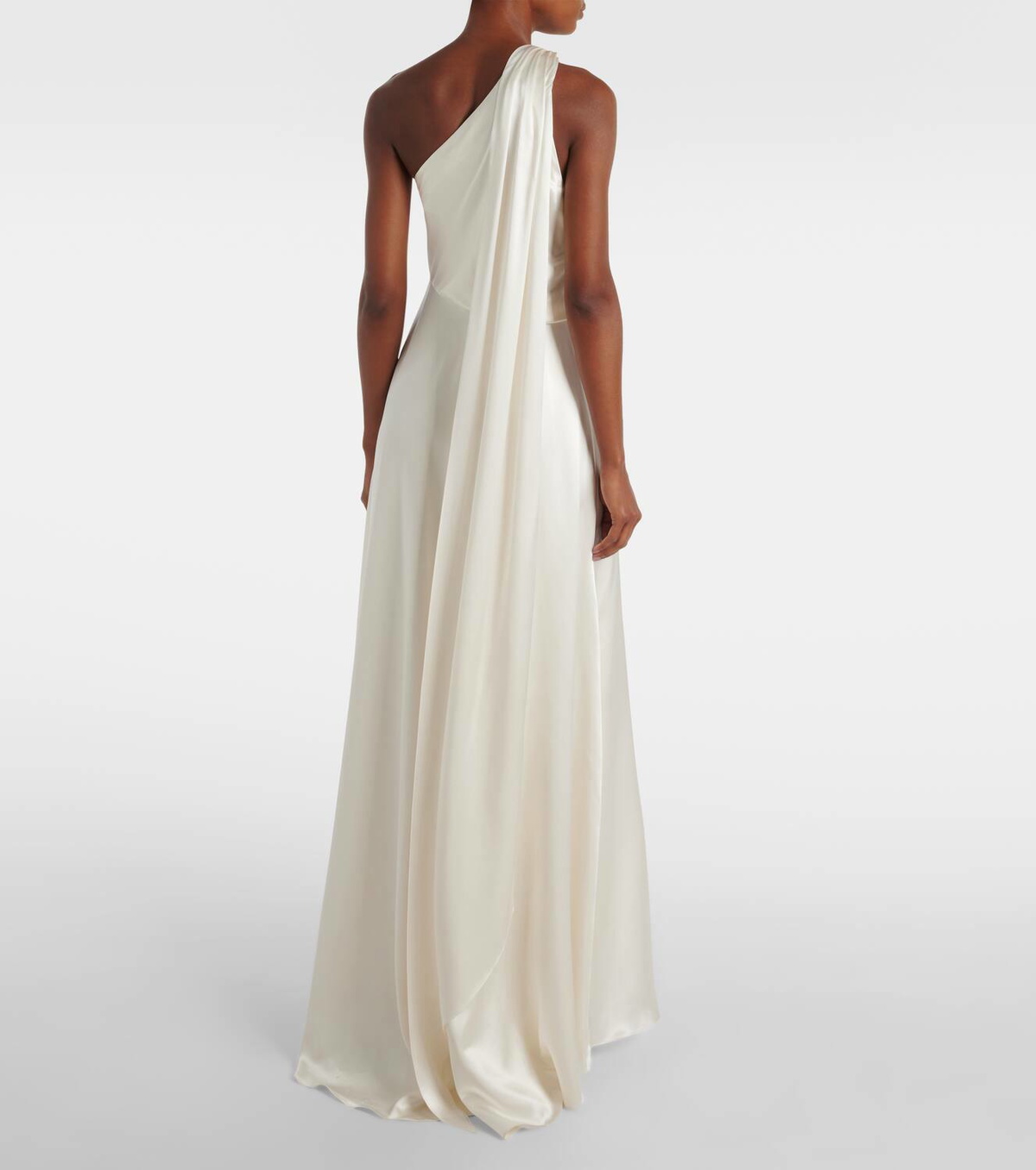 【関税&送料込】Max Mara Pamela Satin One-Shoulder Dress One-shoulder dress in silk satin, silk | 