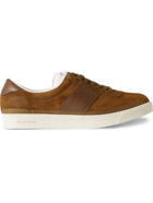 TOM FORD - Bannister Leather-Trimmed Suede Sneakers - Brown