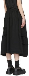 Comme des Garçons Comme des Garçons Black Polyester Midi Skirt