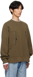 sacai Khaki Sponge Sweat Sweatshirt