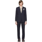 Dries Van Noten Navy Kline Suit