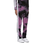 Palm Angels Black and Purple Chenille Tie-Dye Lounge Pants