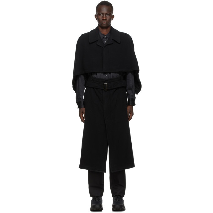 Photo: Comme des Garcons Homme Plus Black Wool Mosser Coat
