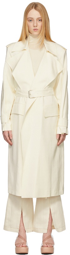 Photo: LVIR Off-White Belted Trench Coat
