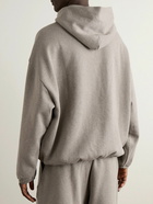 FEAR OF GOD ESSENTIALS - Logo-Appliquéd Cotton-Blend Jersey Hoodie - Gray