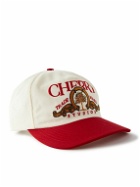 CHERRY LA - Logo-Embroidered Two-Tone Cotton-Twill Baseball Cap