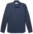 Orlebar Brown - Giles Mélange Cotton and Wool-Blend Shirt - Blue