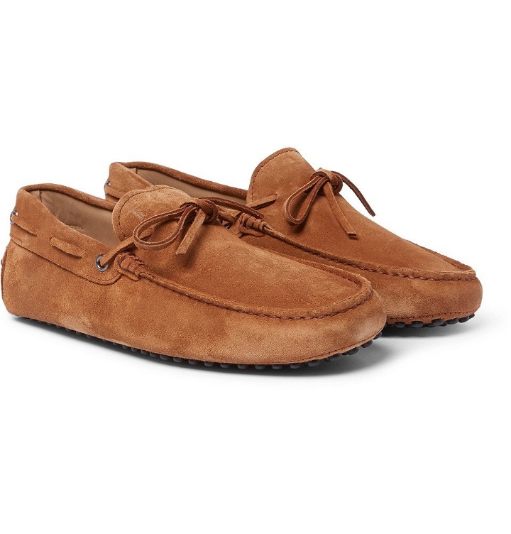 Photo: Tod's - Gommino Suede Driving Shoes - Men - Brown