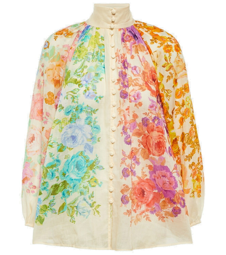 Photo: Zimmermann Floral ramie blouse