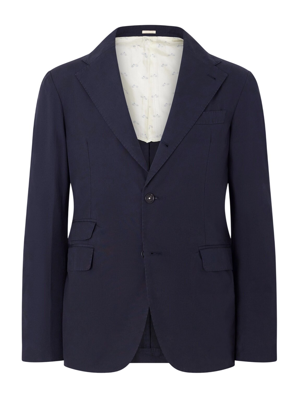 Massimo Alba - Gstaad Slim-Fit Nehru-Collar Herringbone Linen