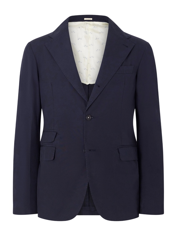 Photo: Massimo Alba - Catch2 Cotton Suit Jacket - Blue
