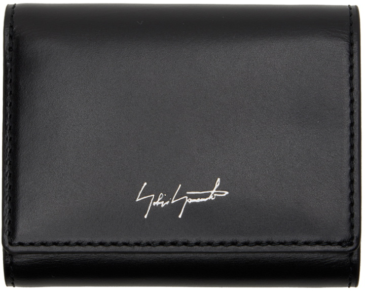 Photo: Yohji Yamamoto Black Compact Trifold Wallet