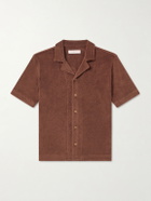 Orlebar Brown - Hawkin Solid Cotton Organic Terry Shirt - Brown