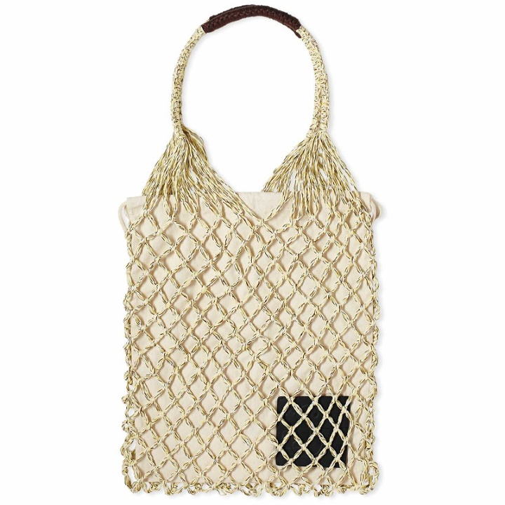 Photo: Jil Sander+ Women's Knitted Bag in Yellow/Brown/White