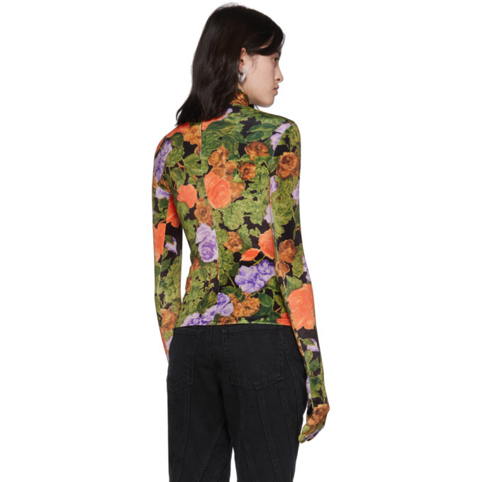 Richard Quinn Multicolor Floral Turtleneck