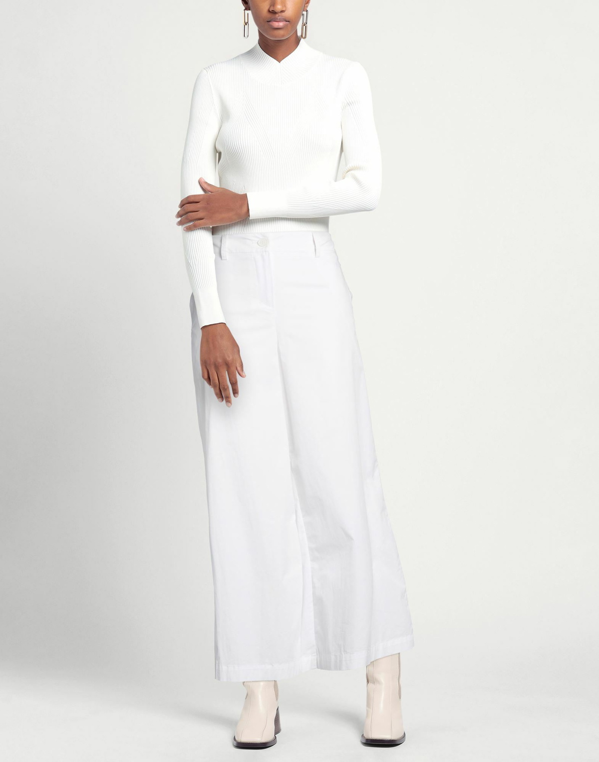Alessia Santi Womens Pants in White