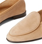 George Cleverley - Hampton Leather-Trimmed Suede Loafers - Neutrals