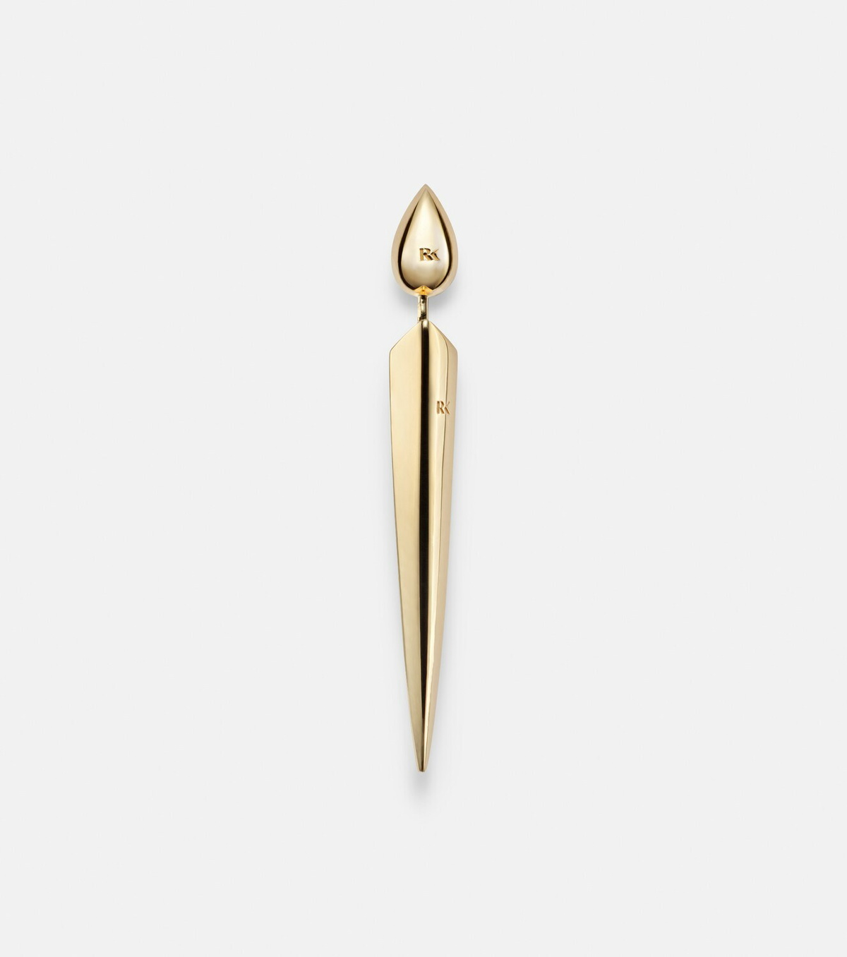 Rainbow K 14kt gold single earring with diamonds