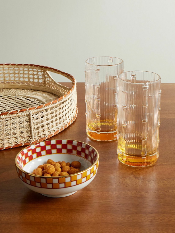 Photo: La DoubleJ - Bamboo Set of Two Crystal Glass Highball Glasses