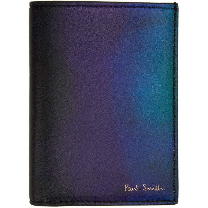 Photo: Paul Smith Black and Blue Gradient Bifold Card Holder