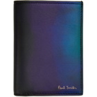 Paul Smith Black and Blue Gradient Bifold Card Holder