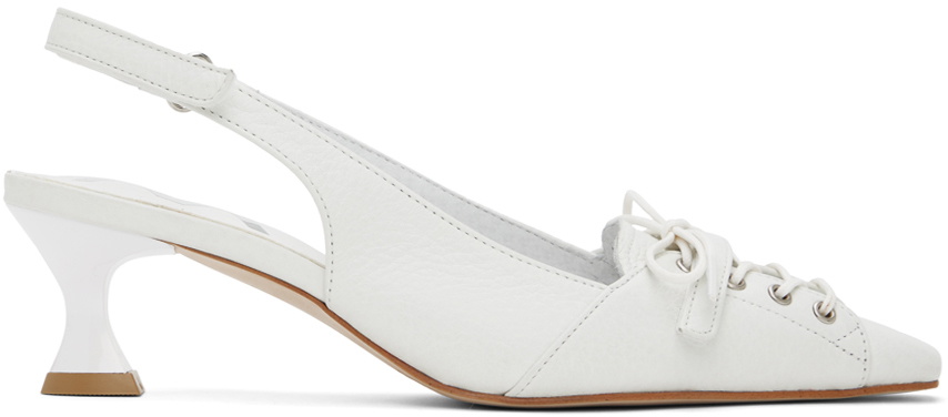 [OPEN YY] / ☆ 24SS LACE-UP POINTY HEEL / WHITE OPEN YY White Lace-Up Pointy Heels OPEN YY