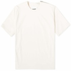 Jil Sander Men's Technical Cotton Zip T-Shirt in Coconut