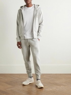 Kingsman - Logo-Embroidered Cotton and Cashmere-Blend Jersey Zip-Up Hoodie - Gray