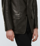 Tom Ford - Single-breasted leather blazer