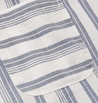 Oliver Spencer Loungewear - Striped Organic Cotton Pyjama Shirt - Blue