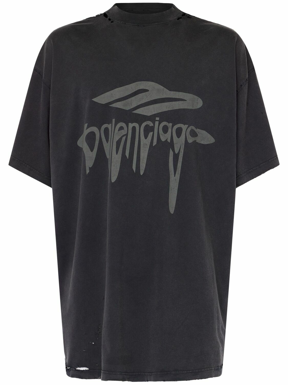 BALENCIAGA 3d Liquified Effect Cotton T-shirt Balenciaga