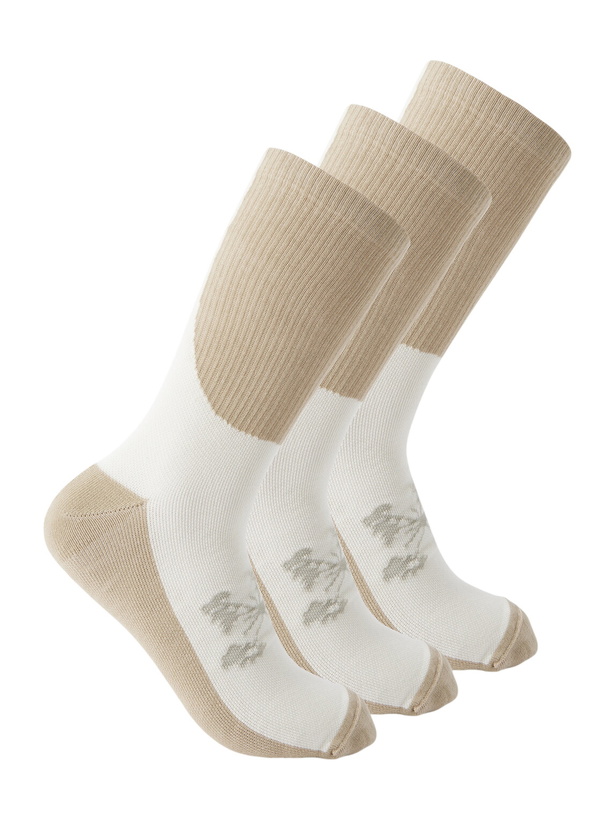 Photo: Portal - Lineage Three-Pack Cotton-Blend Socks - Neutrals