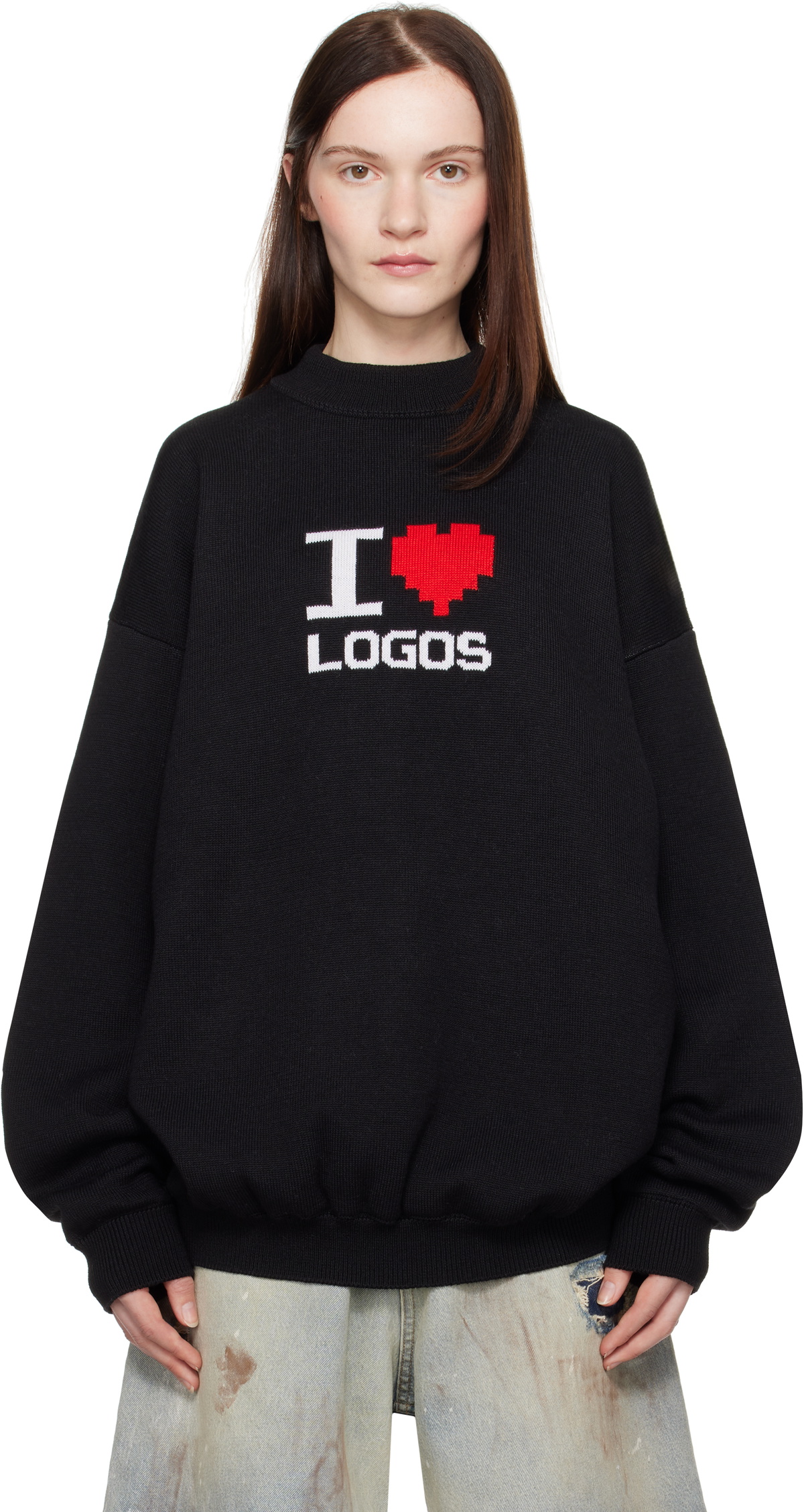 VETEMENTS Black 'I Love Logos' Sweater