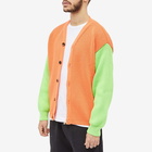 Garbstore Men's Neon Beacon Cardigan in Orange